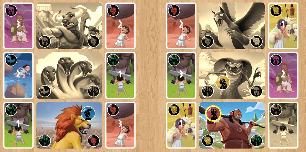 6 monsters have appeared, The Minotaur, griffin, hydra, lamia, giant lion and cyclops.