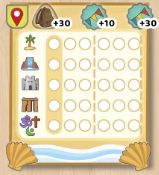 The tourist destination tracker for the game Go Goa which tracks how many places a player has visited during a game of Go Goa.