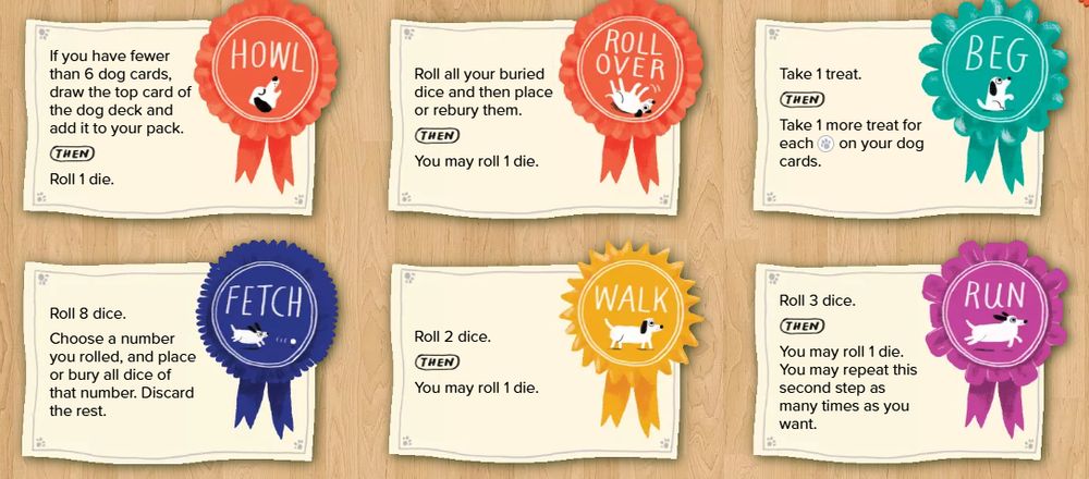Starting trick tiles from the Spots game.