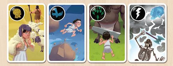 An example of the action cards in Legends of Hellas.