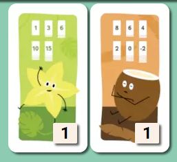A sample of 2 fruit cards in Tucano.