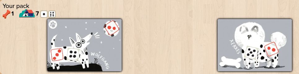 Example of 2 dog cards from Spots.