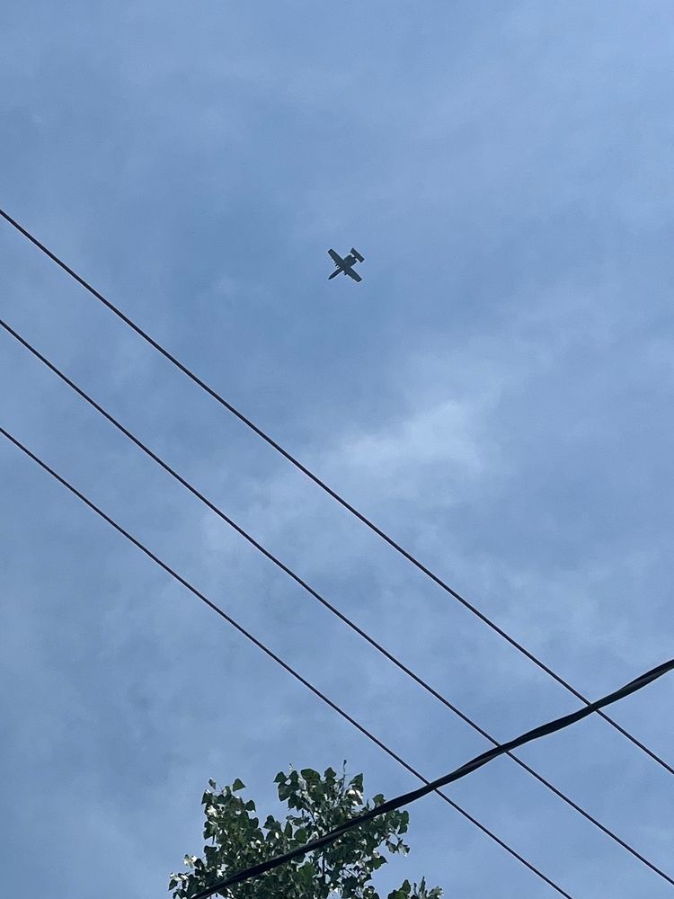 A-10 Warthog whistling overhead 