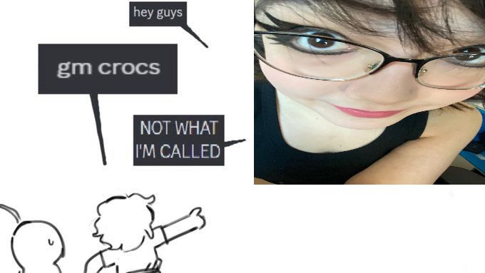 *image of socks from bugmush*
hey guys
gm crocs
THATS NOT WHAT IM CALLED