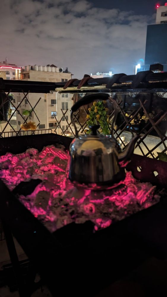 Tea on charcoal