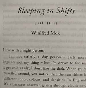 Sleeping in Shifts by Winifred Mok