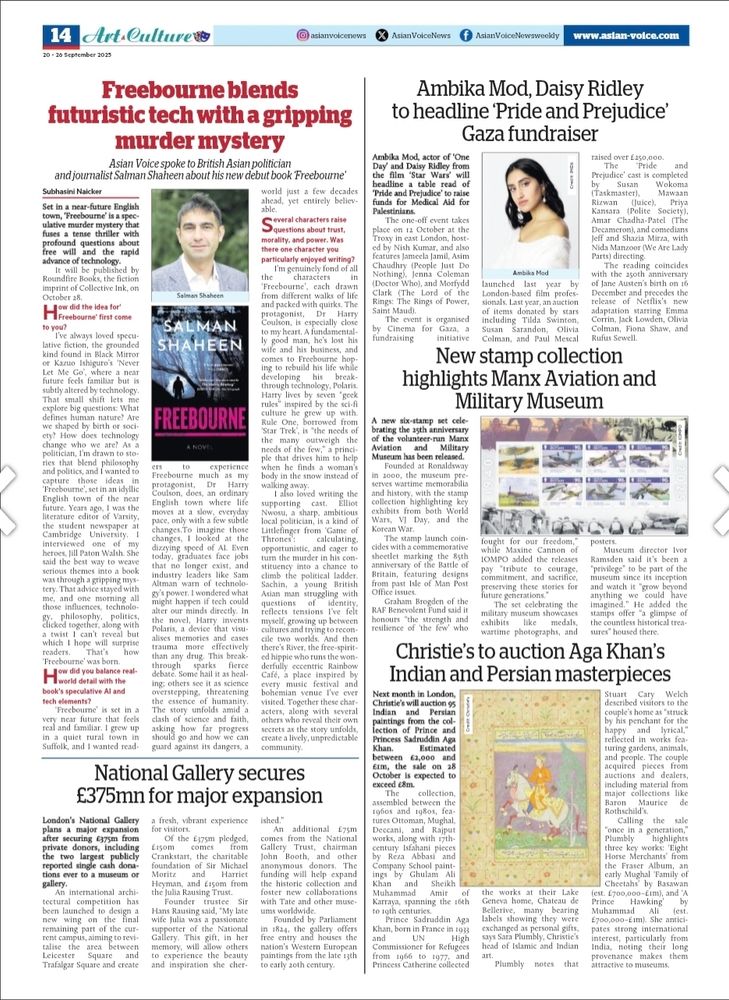 Asian Voice interview with Salman Shaheen, author of Freebourne