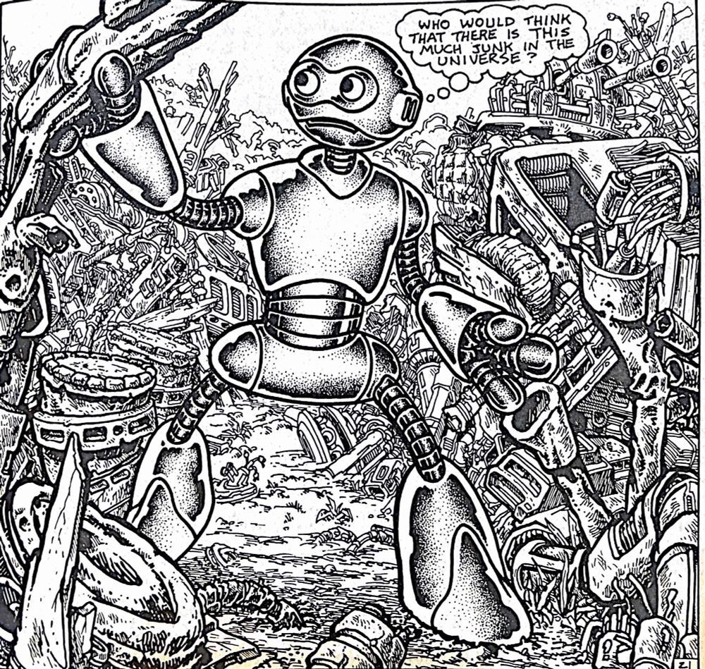 A panel from Eastman and Laird’s Fugitoid #1 fro 1985.