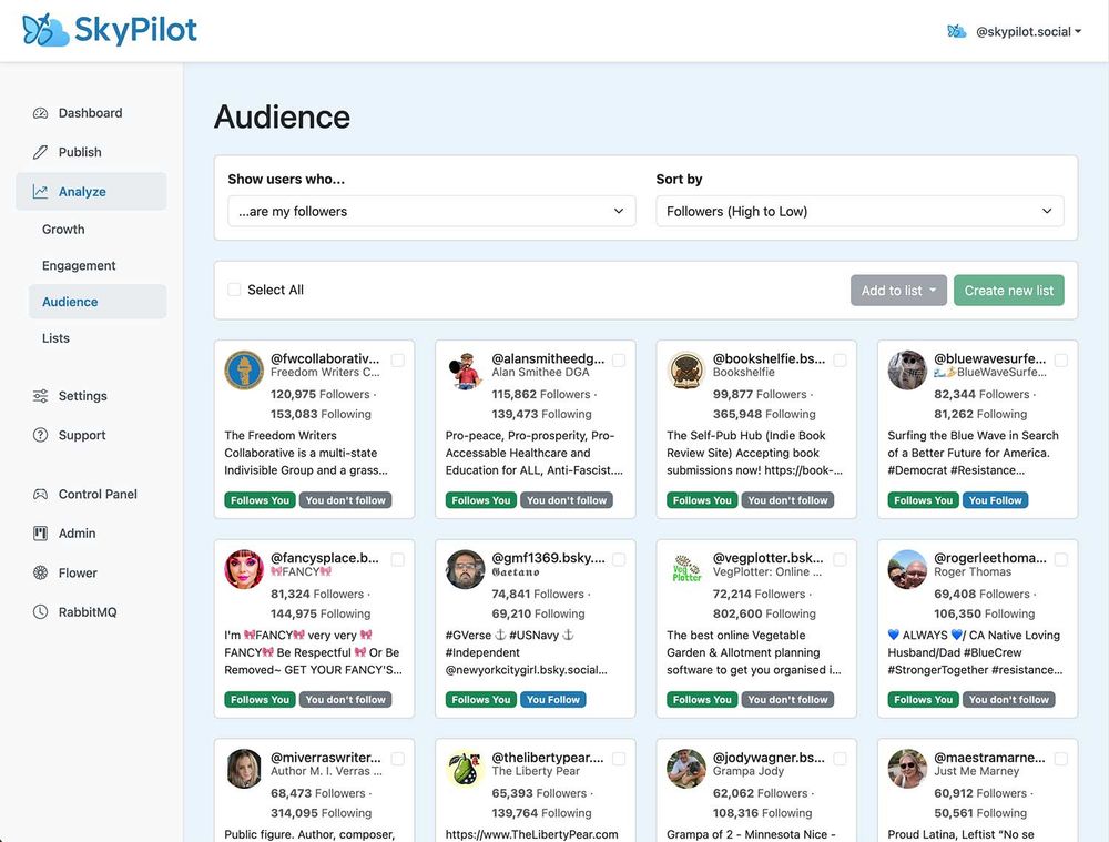 SkyPilot's audience page.