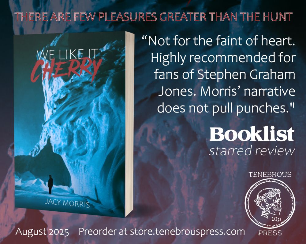 Blurb by BOOKLIST:
"Not for the faint of heart. Highly remmended for fans of Stephen Graham Jones. MOrris' narrative does not pull punches."