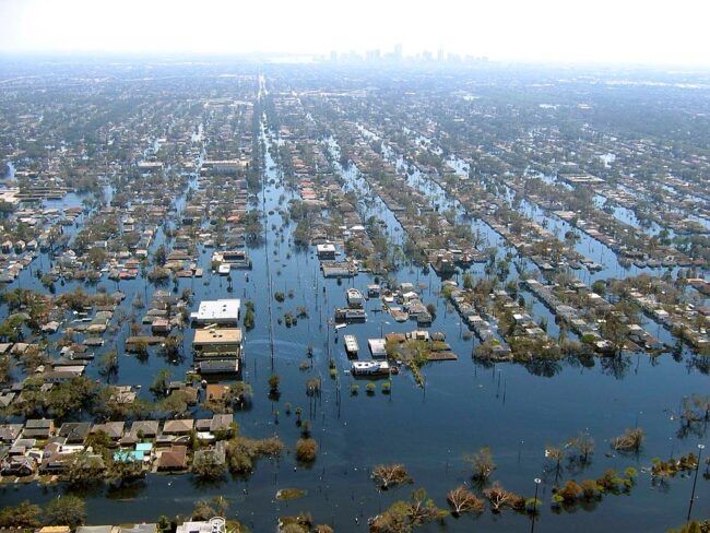 Image of New Orleans, flooded due to Hurricane Katrina
