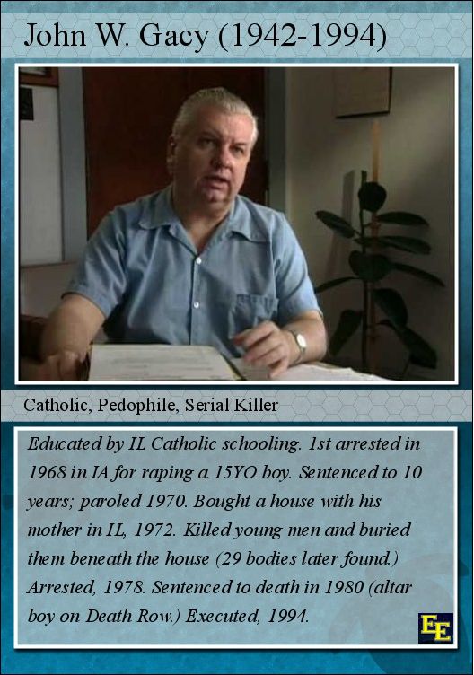 John Gacy, devoted Catholic and amateur mortician.
