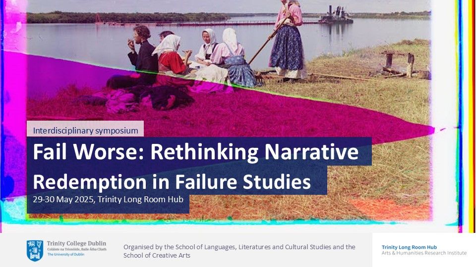 Collage artwork of women in long skirts and headscarves seated beside a river, overlaid with the title of the conference