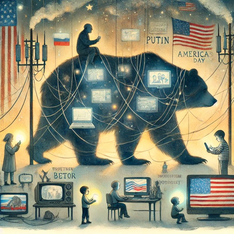 the whispering bear

the bear (who never sleeps)
creeps through wires & walls & windows
his breath, a frostbite kiss upon the news
each letter unraveling like
a flag torn to forgetting

o land of the free (what is a lie if you believe it enough)
— & they do they do they do —
until the stars collapse into static
& the stripes become rivers swallowing rivers

we are all (click click) trembling hands
holding screens like prayers
while the bear (smiling) plants seeds
inside the silence of our wanting

who knew a shadow could vote,
who knew a ghost could govern,
who knew the enemy could wear
our own face in the mirror

america: (small & still)
a moth circling
the glow of its own ruin

& somewhere (far but not)
the bear hums lullabies
in a language we forgot to learn.
