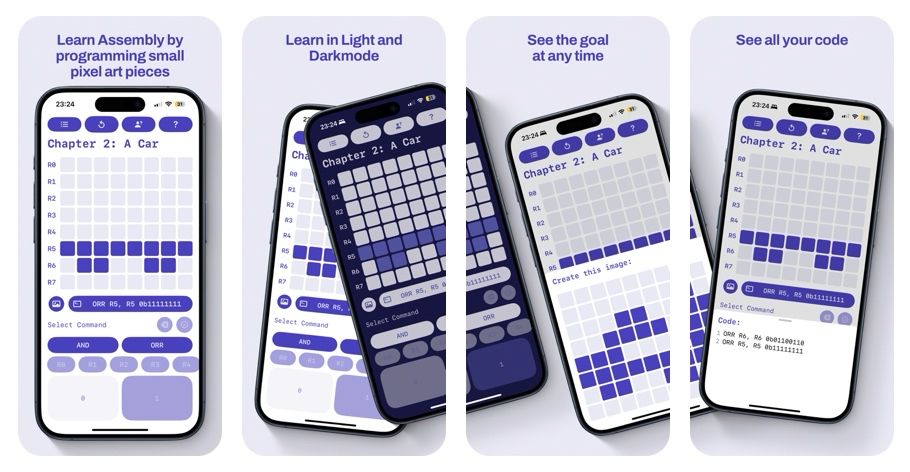 This is my current AppStore screenshots, I made them with pixelmator this time, so it’s multiple iPhones sort of moving over the screen 