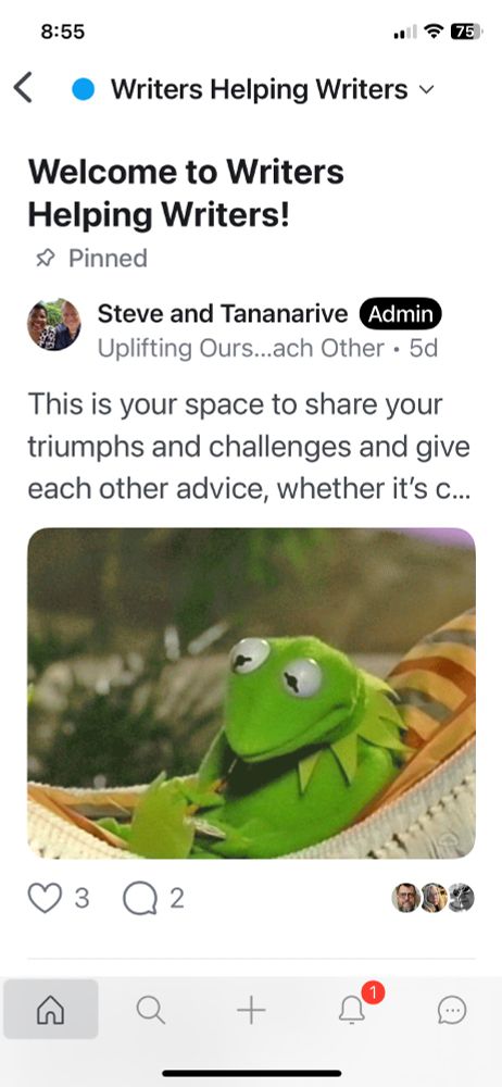 Post from Lifewriting Circle: "This is your space to share your triumphs and challenges" 