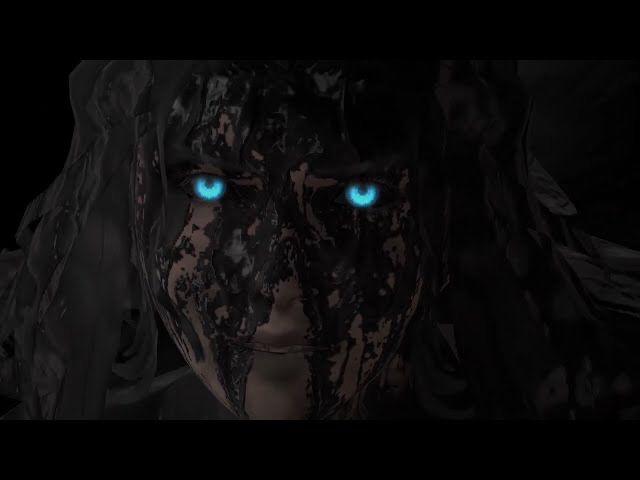 A close up of Venat’s face from the Endwalker quest “Thou Must Live, Die, and Know.”