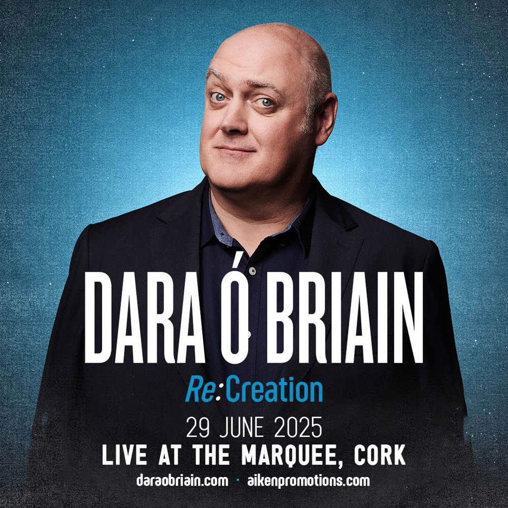 Dara O Britain’s 2025 tour “Re:Creation” will be at the Marquee in Cork on June 29th 2025