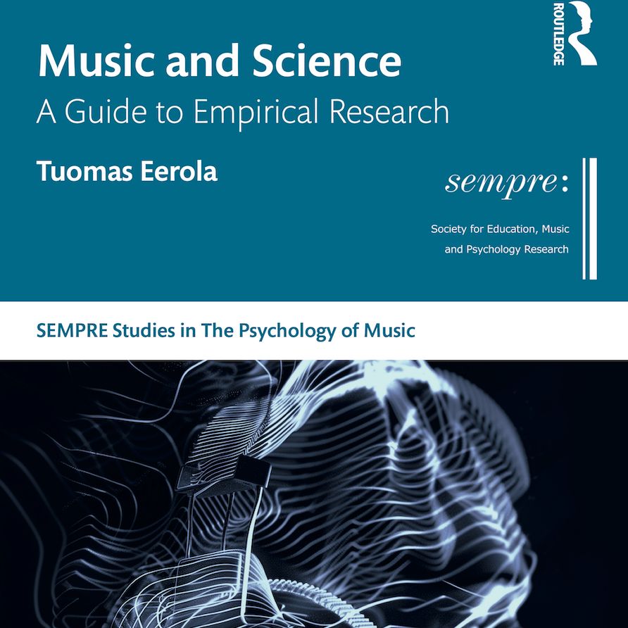 Music and Science book cover featuring a listener with headphones