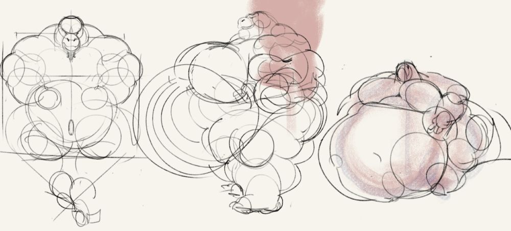 a variety of fat/muscular scalie anthros.