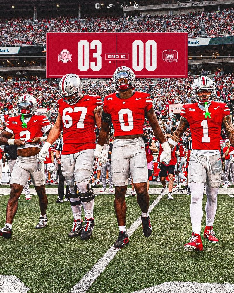 End of 1st: Buckeyes 3 Bobcats 0