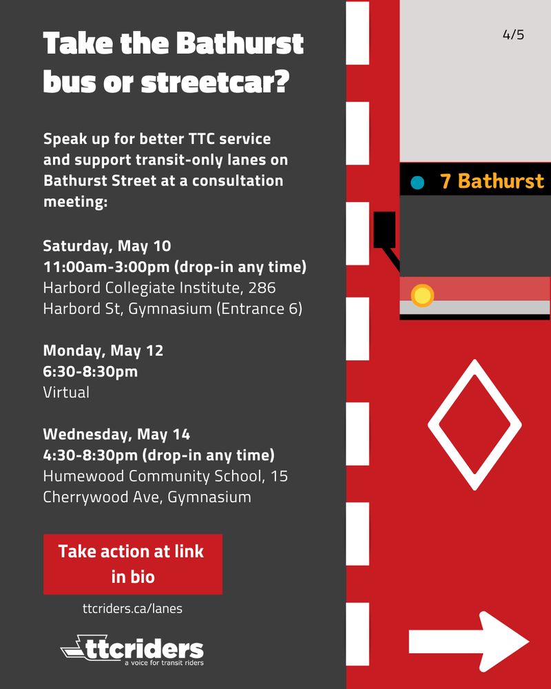 graphic titled: "Take the Bathurst bus or streetcar?"

Text content is same as in corresponding tweet