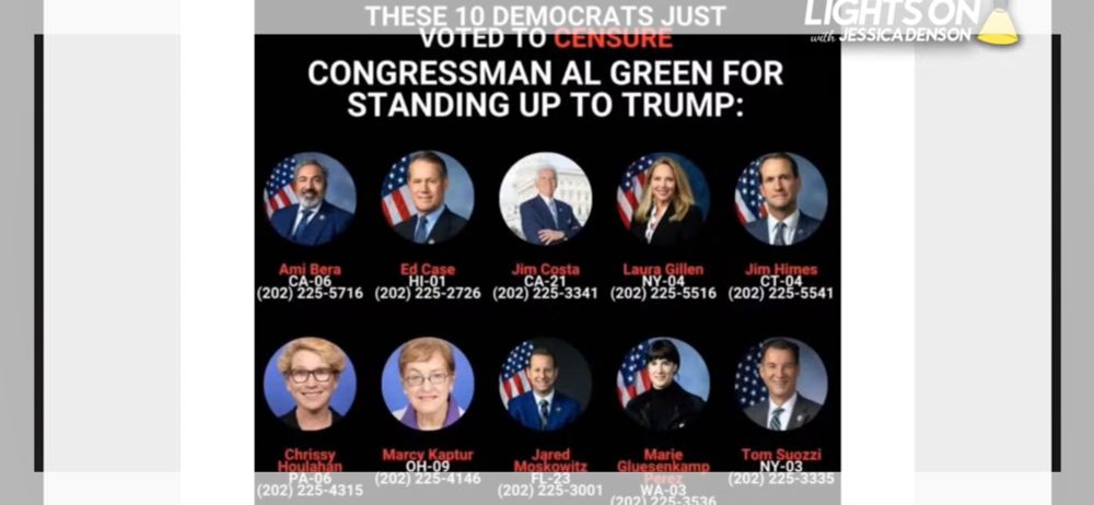 10 Democrats that censured Congressman Al Green