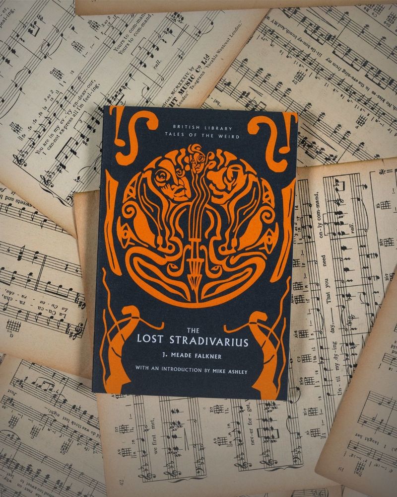 The Lost Stradivarius on top of some old score sheets. 