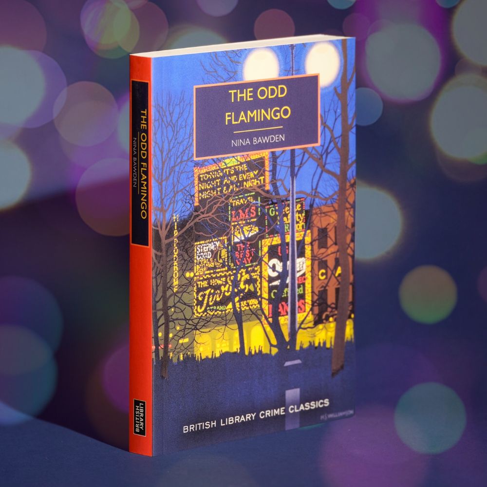 The Odd Flamingo book against a technicolour background of blurred lights. 