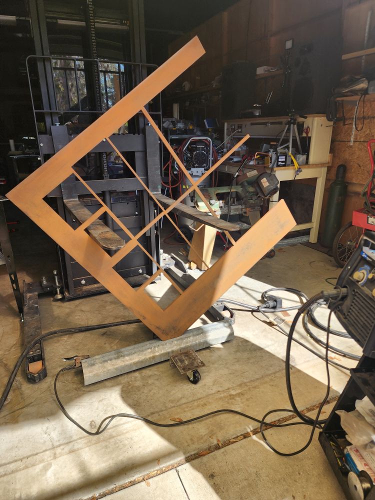 Whole piece before coating and glass work