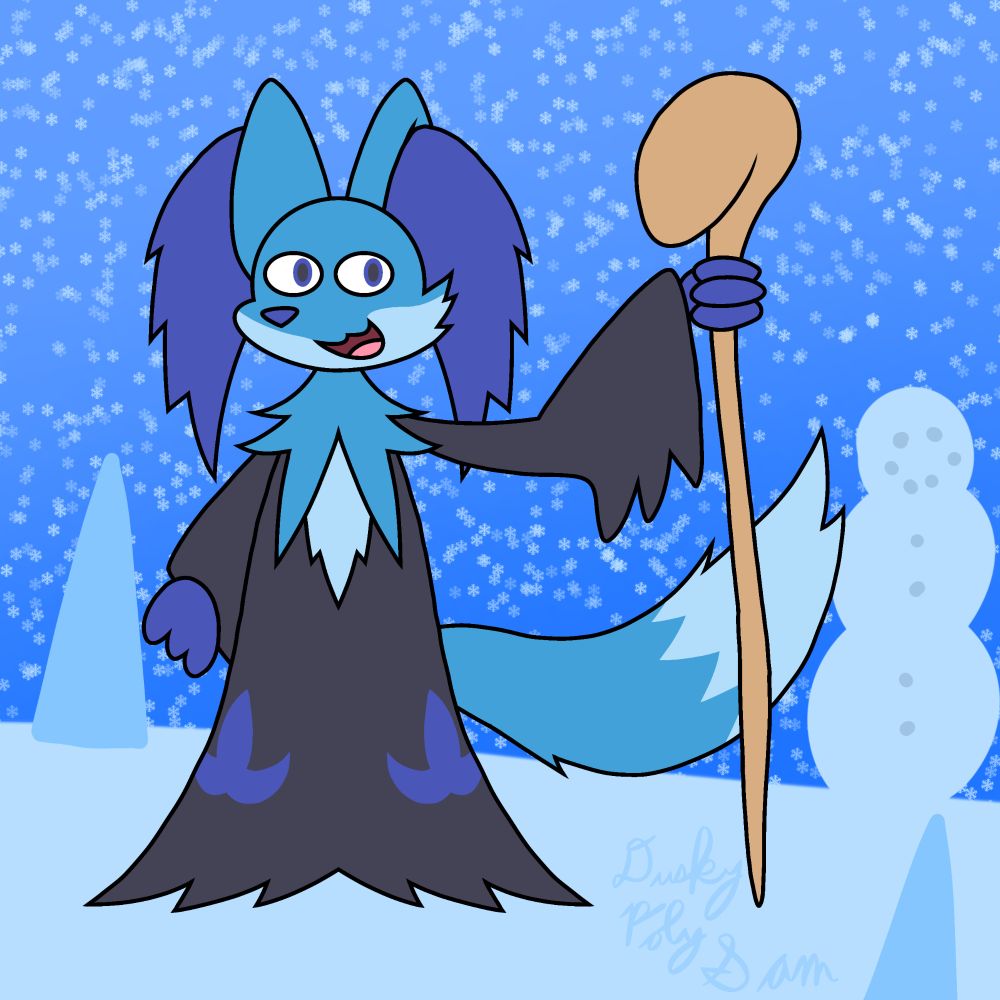 Art of Dirakia's Delphox, Simon, that has access to ice magic.