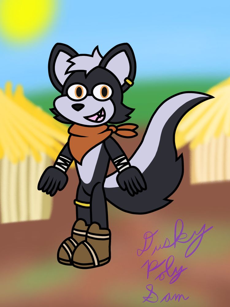 Revenge targeted at Harleydee from Artfight of their Sonic Boom OC, Baxter the Skunk, in an attempt at what a town in the Sonic Boom series looked like.