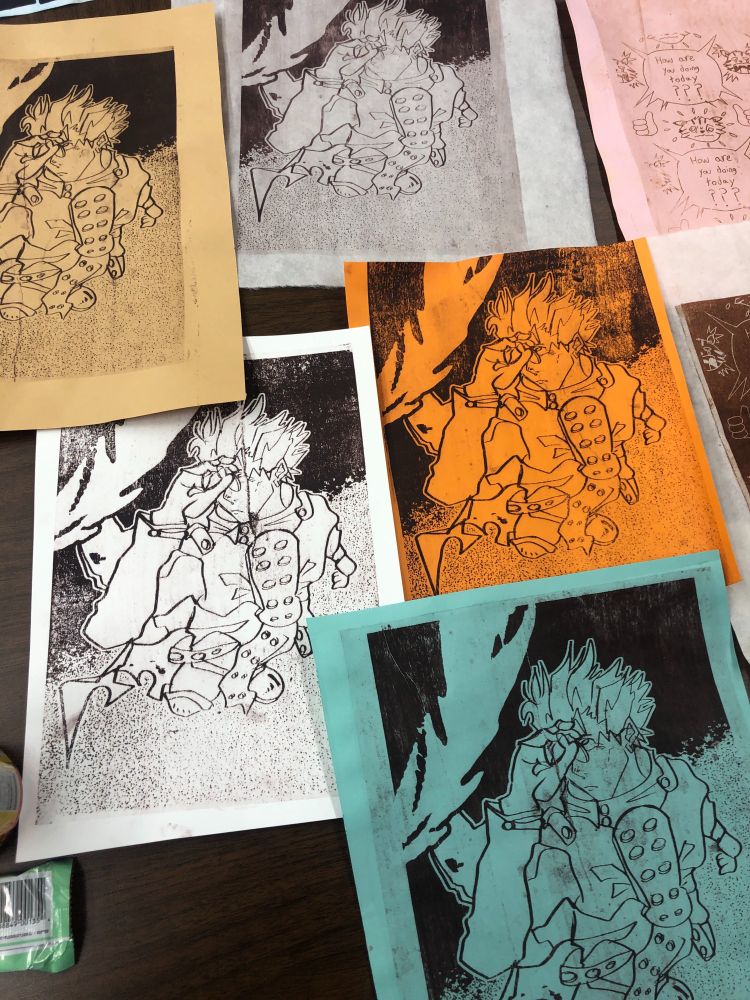 collection of xerox lithography prints of vash the stampede