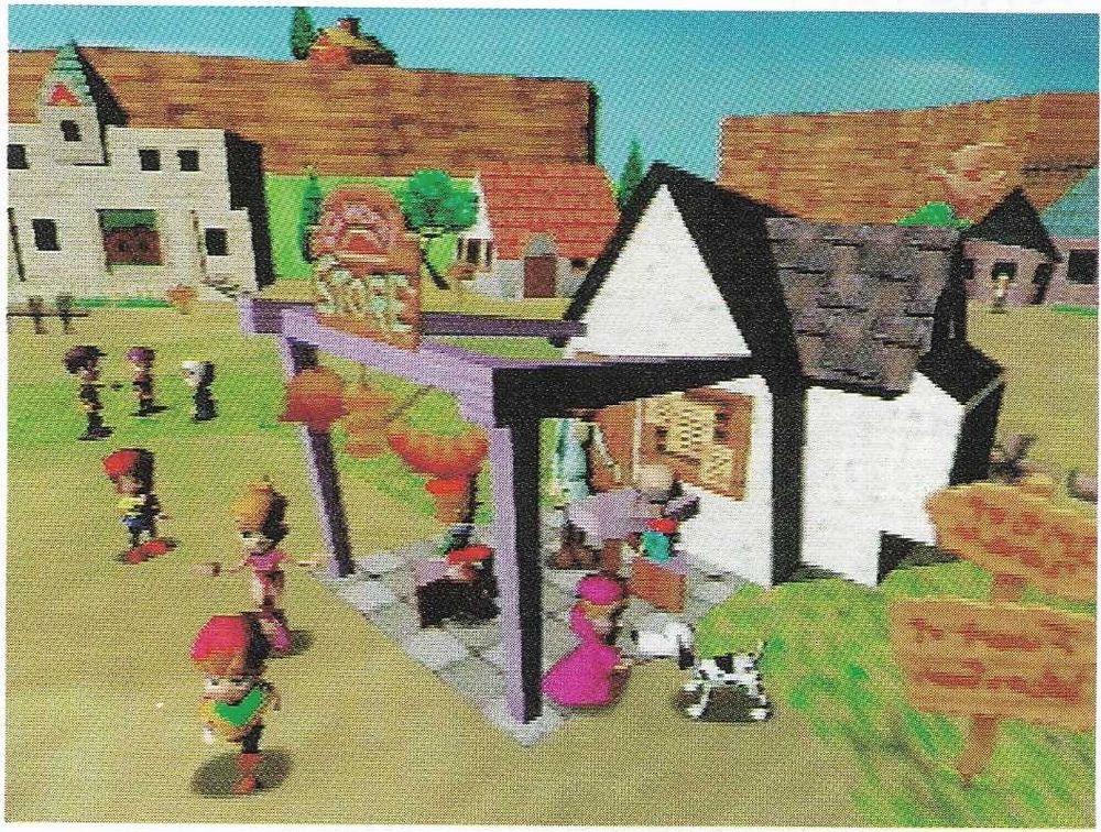 A screenshot of Tazmily Village from the cancelled N64 version of Mother 3