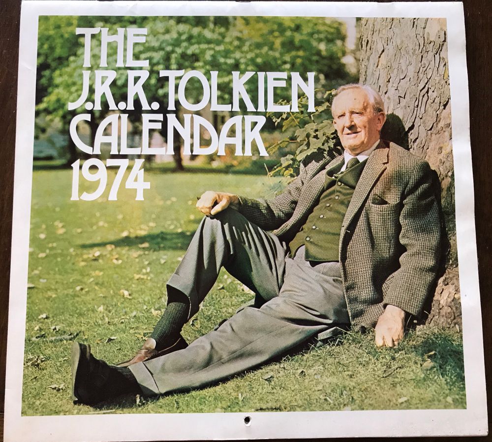 THE JK.K. TOLKIEN CALENDAR
1974

Tolkien lying under a tree. 