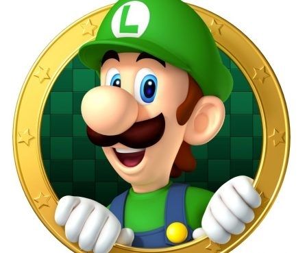 It's Luigi from Super Mario Bros popping his head out excitedly. 