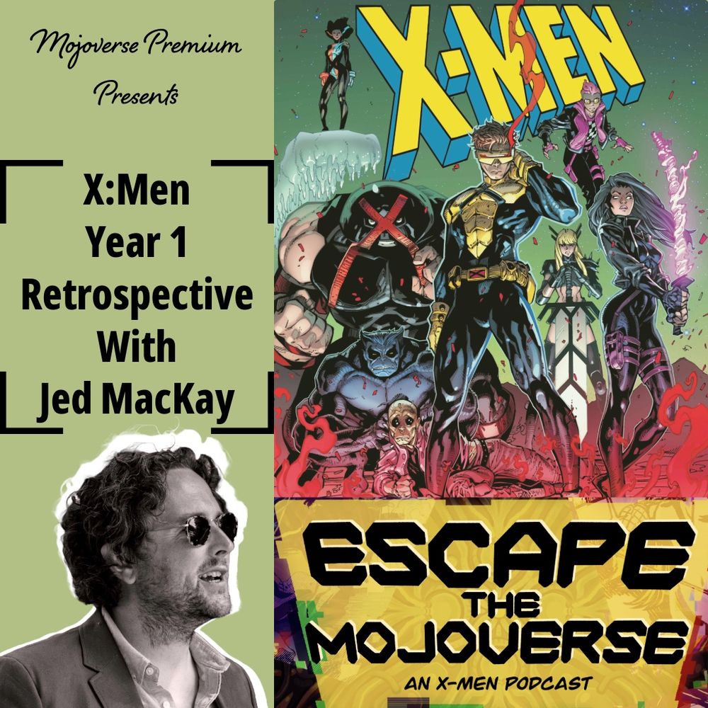 The cover of the 1 year retrospective with Jed MacKay about X-Men vol 7