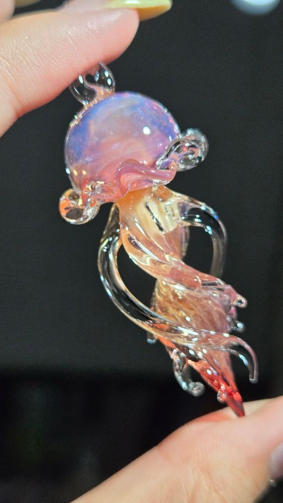 Glass Blowing Jellyfish Necklace