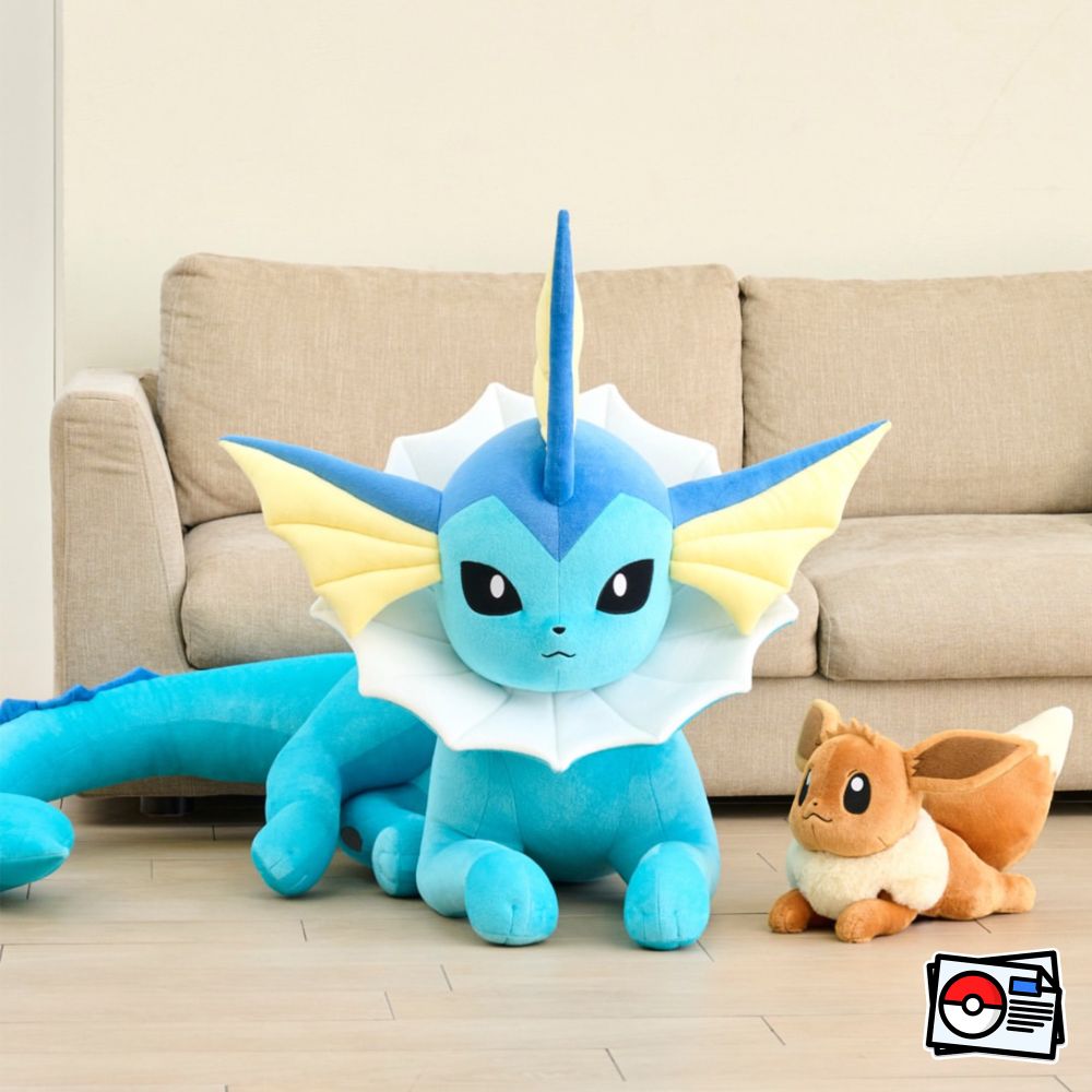 Vaporeon Pokédex sized eeveelution plushie 