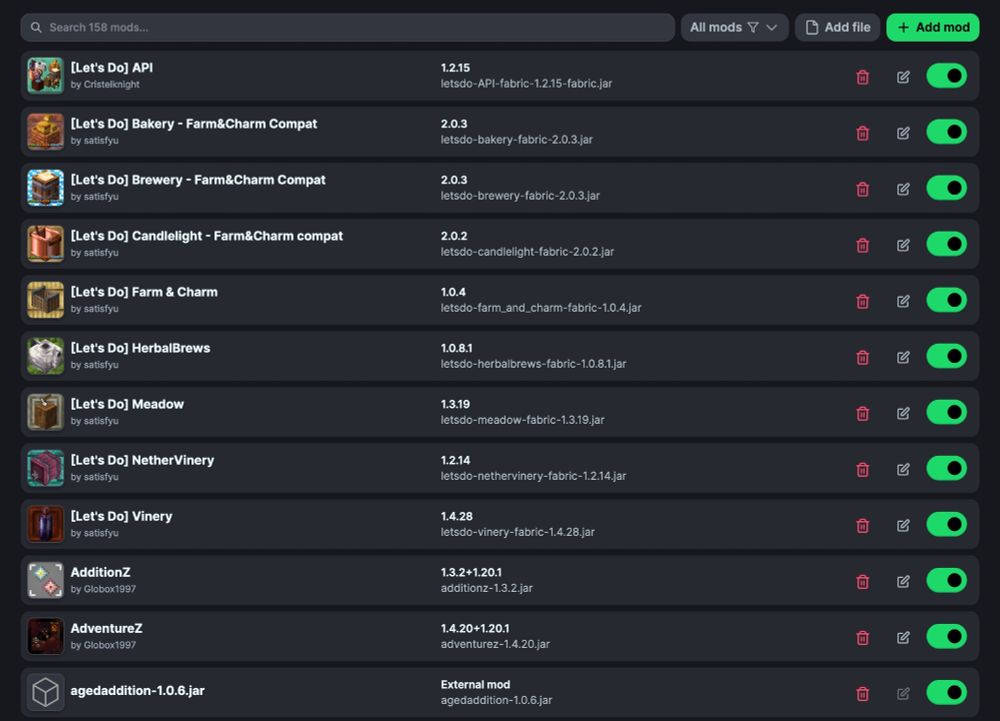 Screenshot of the new Modrinth Servers content page
