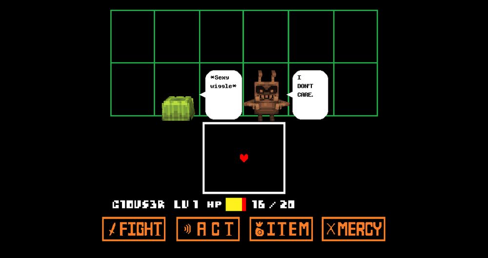 A screenshot from the Moldsmal fight, showing the text "*Sexy wiggle*"
