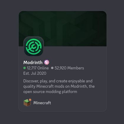 A screenshot of a Discord server listing indicating 52,920 members.