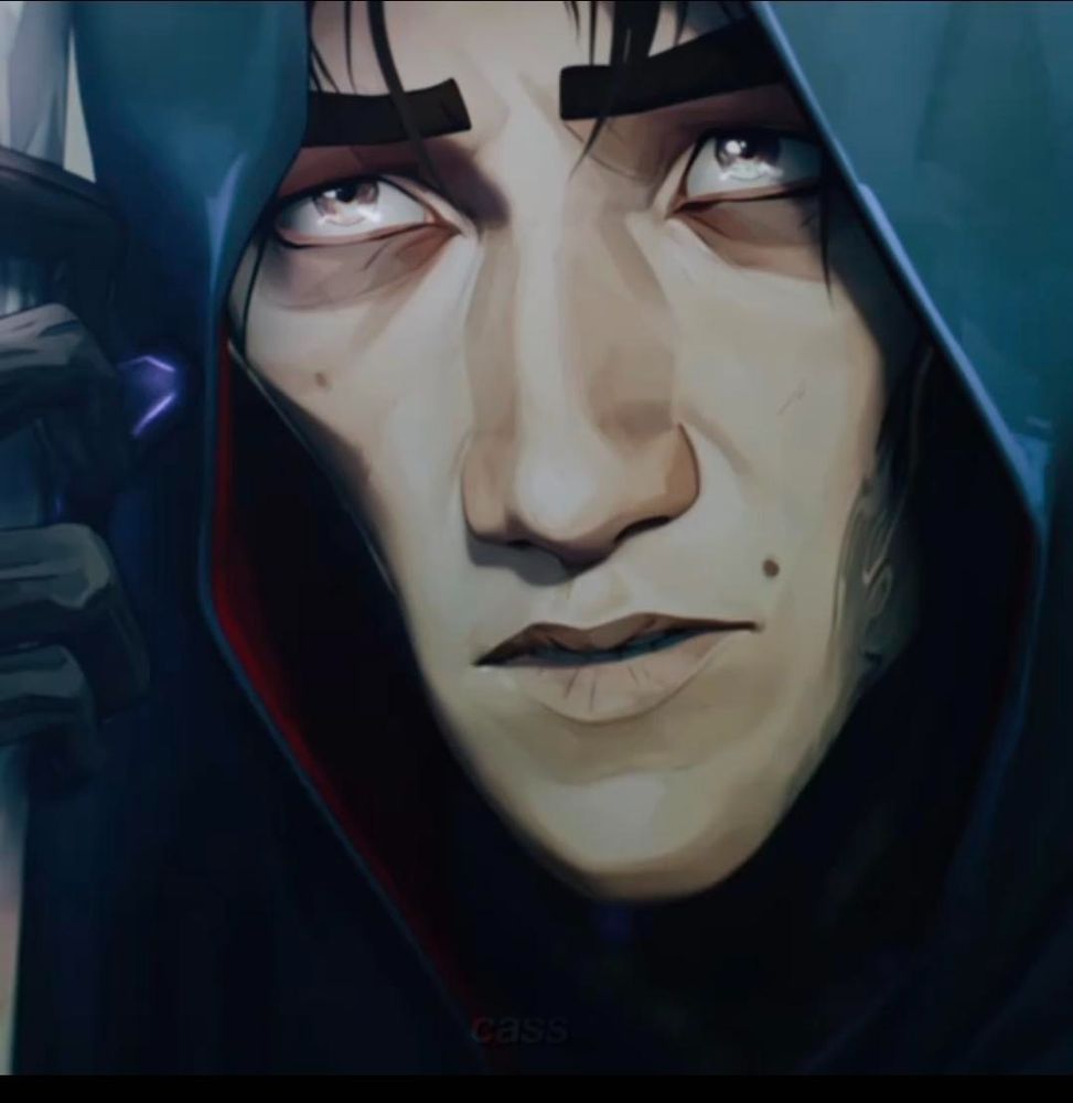 Viktor from Arcane looking up at something 