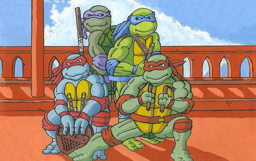 TMNT - childhood drawing,
Gouache and a pen