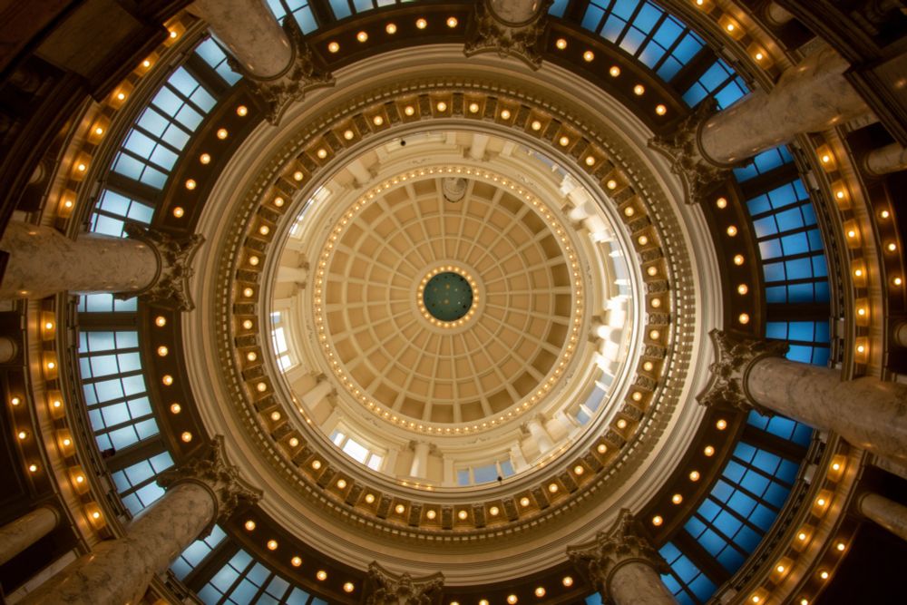 Center ceiling of the Idaho State Capitol