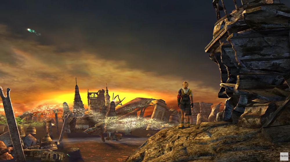 a screencap of the intro cinematic to final fantasy X