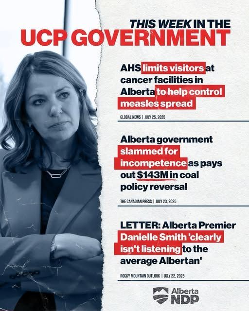 Graphic of the failings of the UCP government