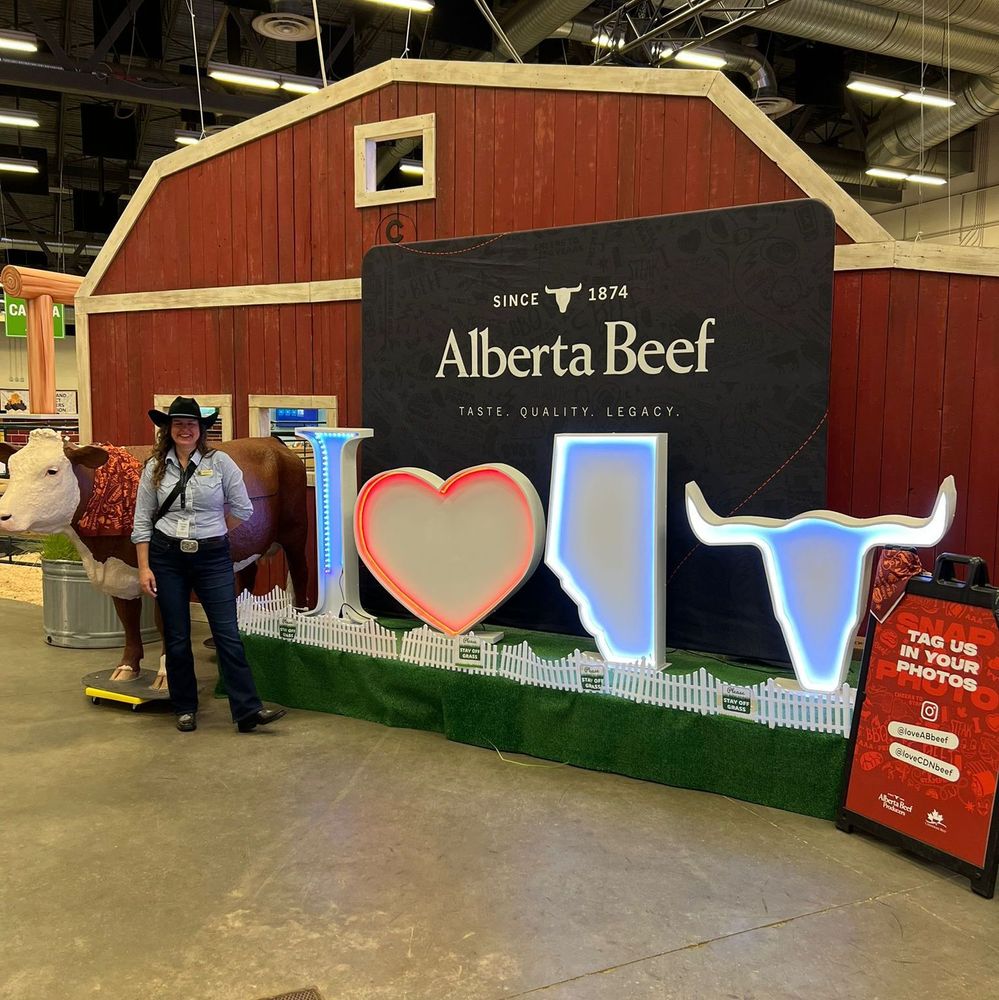 Image of MLA Sweet by Alberta beef sign