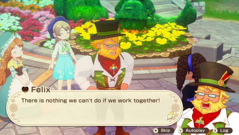 mayor Felix from Story of Seasons: Grand Bazaar says "there's nothing we can't do if we work together!"