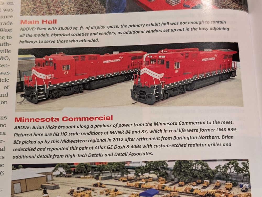 A picture of two of my Minnesota Commercial locomotive models which I had displayed at the St. Louis Railroad Prototype Modelers meet.